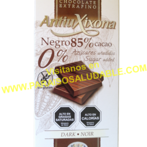Chocolate 85% Cacao 100 Gr (0% Azucares Añadidos)